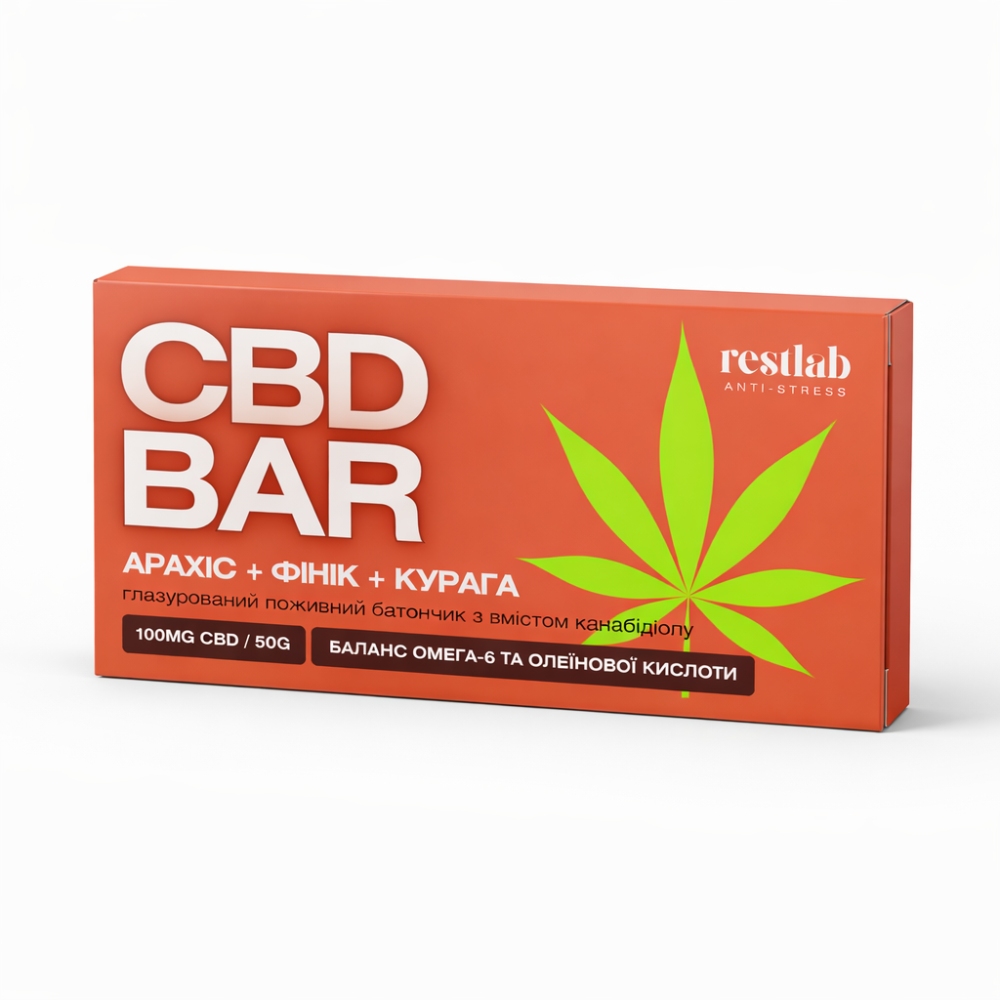 cbd-batonchyk-bar-z-kanabidiolom-arahis-finik-kuraga-50-g-1 CBD батончик Bar з канабідіолом арахіс + фінік + курага, 50 г - Зображення 1