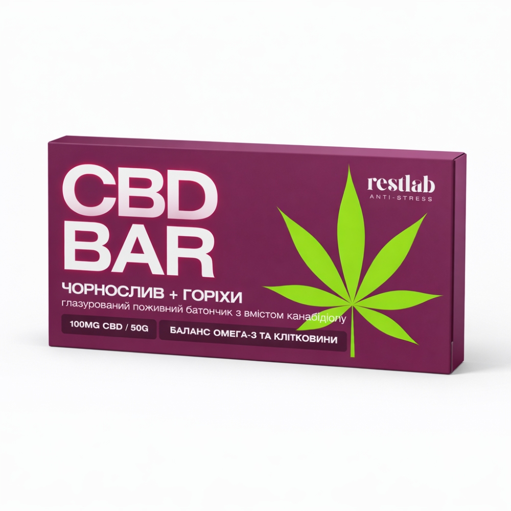 cbd-batonchyk-bar-z-kanabidiolom-chornoslyv-gorihy-50-g-1 CBD батончик Bar з канабідіолом чорнослив + горіхи, 50 г - Зображення 1
