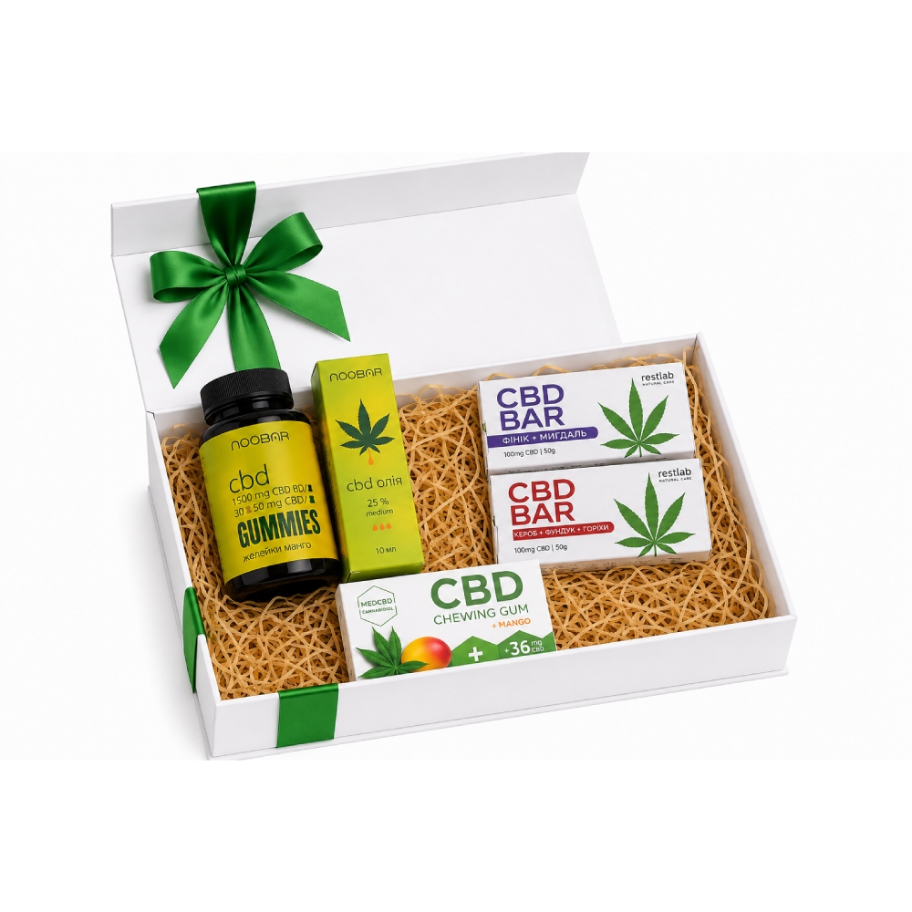 cbd-nabir-tovariv-z-kanabidiolom-noobar-box-spokij CBD набір товарів з канабідіолом Noobar Box «Спокій» - Зображення 1