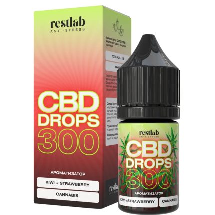 CBD Drops (рідина) Kiwi strawberry&Cannabis 300 мг