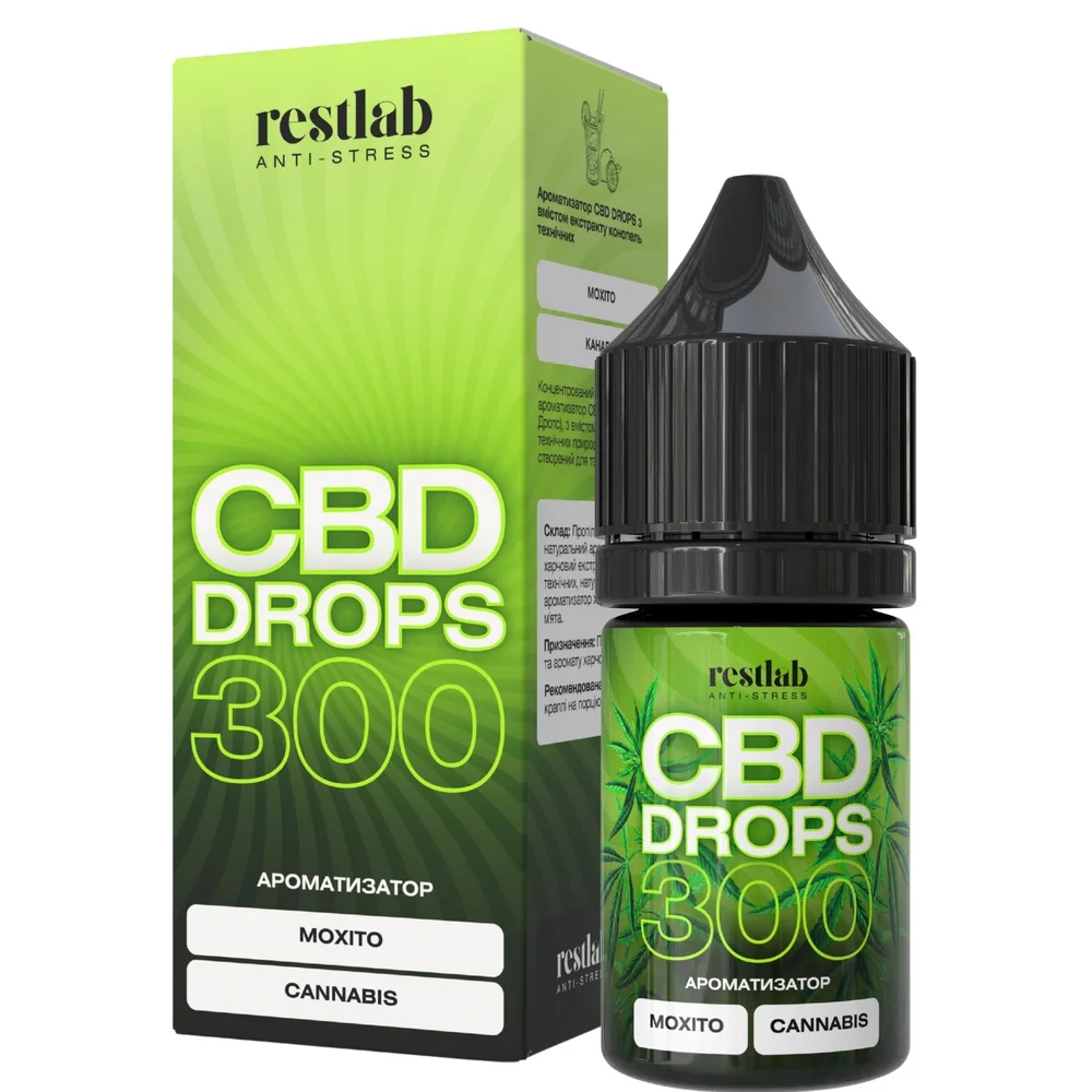 cbd-drops-ridyna-moxito-300-mg CBD Drops (рідина) Moxito&Cannabis 300 мг - Зображення 1