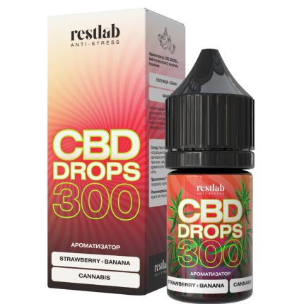 CBD Drops (рідина) Strawberry banana&Cannabis 300 мг