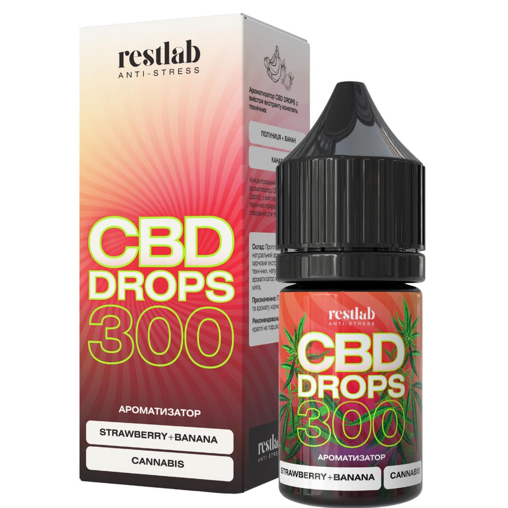 cbd-drops-ridyna-strawberry-bananacannabis-300-mg CBD Drops (рідина) Strawberry banana&Cannabis 300 мг - Зображення 1