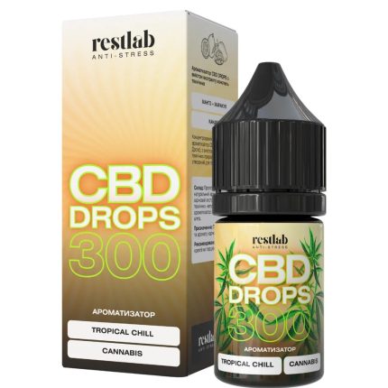 CBD Drops (рідина) Tropical chill&Cannabis 300 мг